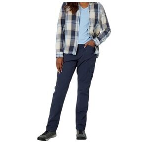 L.L. Bean Favorite Fit Stretch Canvas Cargo Pants Mid-Rise Straight-Leg Navy 6